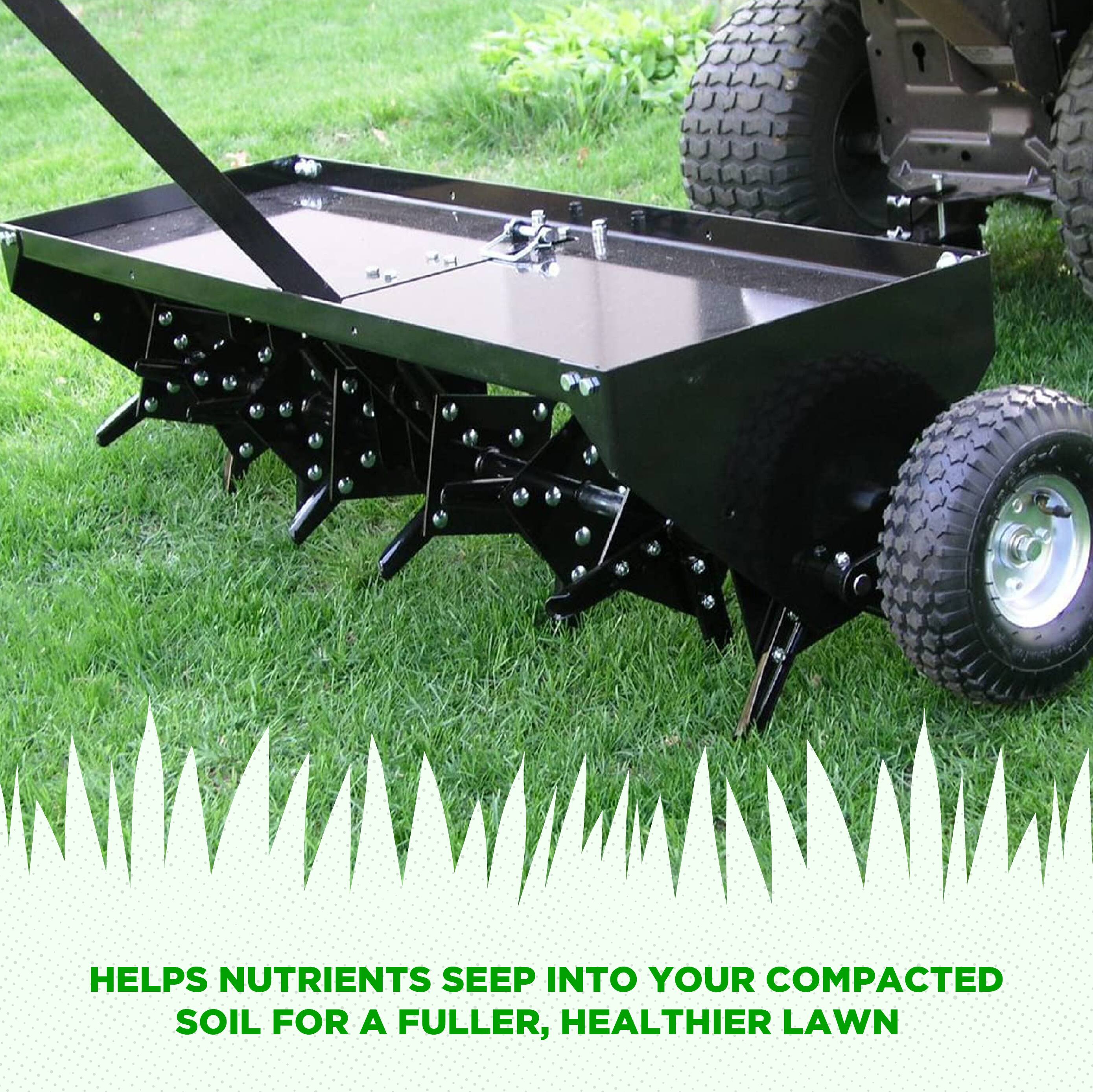 HELPS NUTRIENTS SEEP INTO YOUR COMPACTED SOIL FOR A FULLER, HEALTHIER LAWN