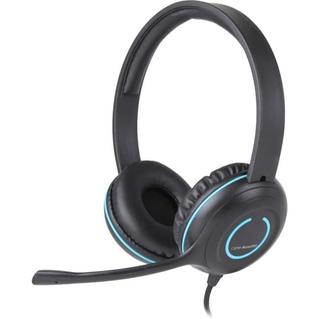 Cyber Acoustics - AC-5008 USB Stereo Headset - Stereo - USB - Wired - 20 Hz to 20 kHz - Over-the-head - Binaural - Supra-a - Black