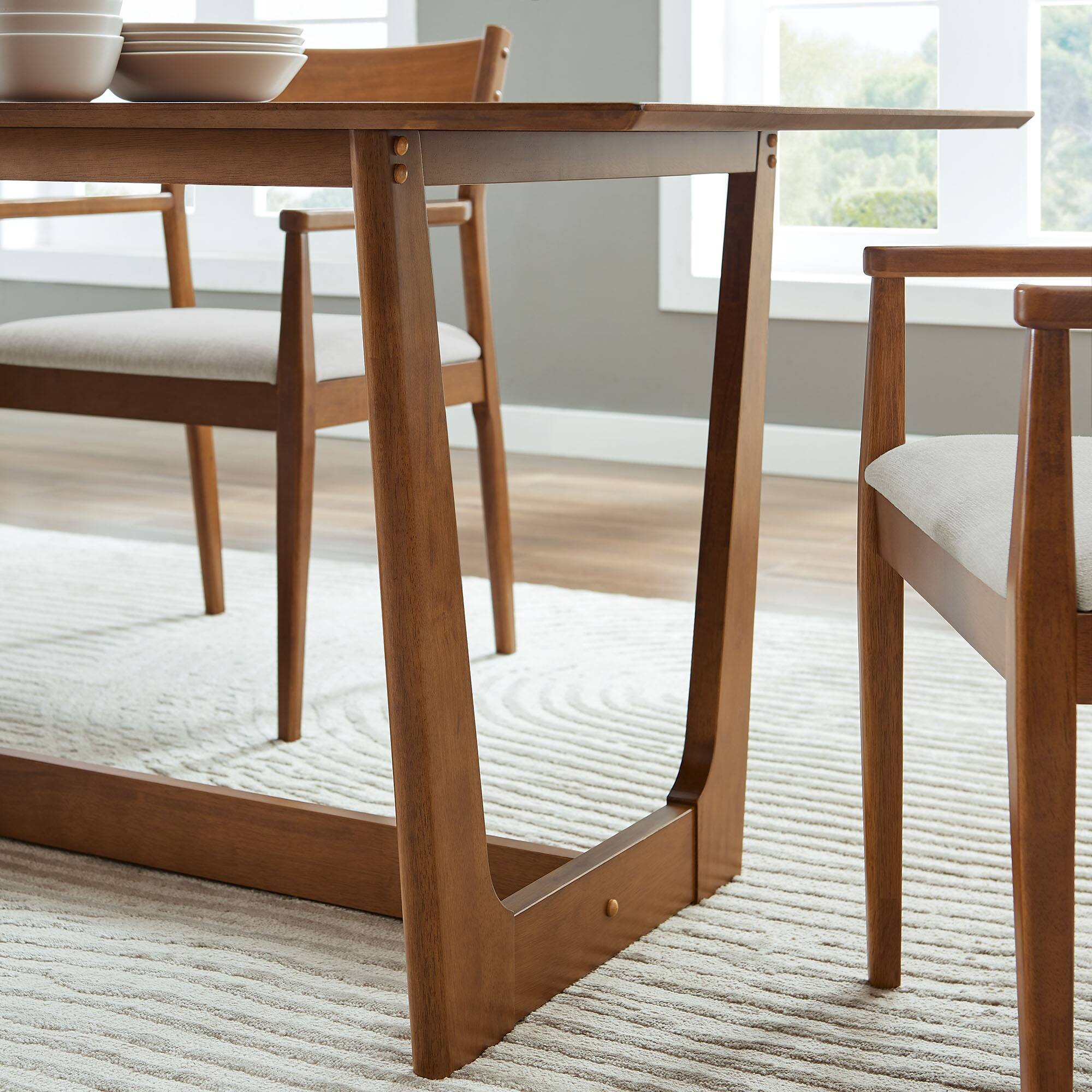 Alt View 1. Modway - Solara 71" Rectangle Wood Dining Table by Modway - Walnut.