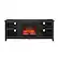 Front. Walker Edison - 58" Open Storage Fireplace TV Stand for Most TVs Up to 65" - Black.