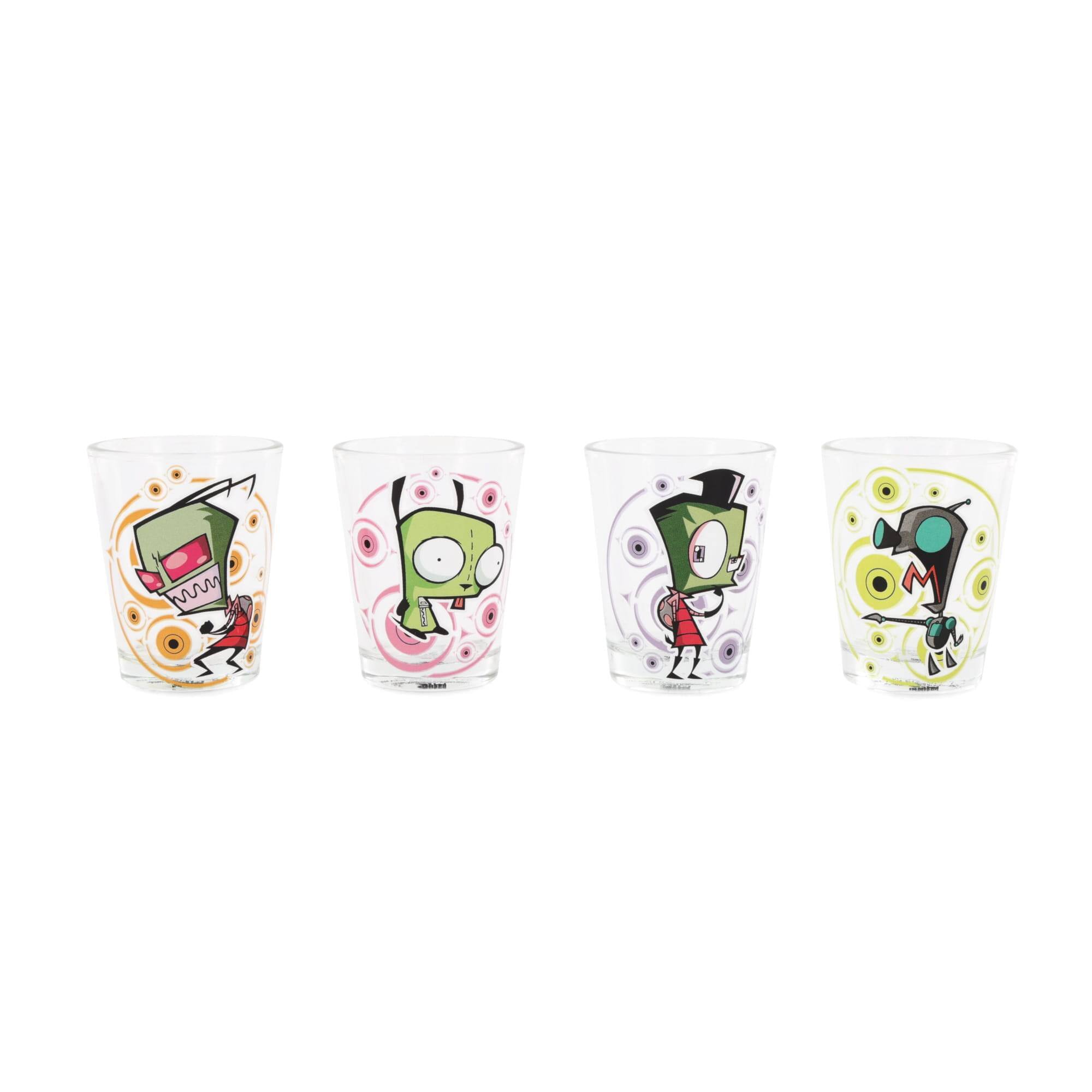 Silver Buffalo - Invader Zim Characters 2-Ounce Mini Shot Glasses | Set of 4 - Clear price history on PriceWatchPro