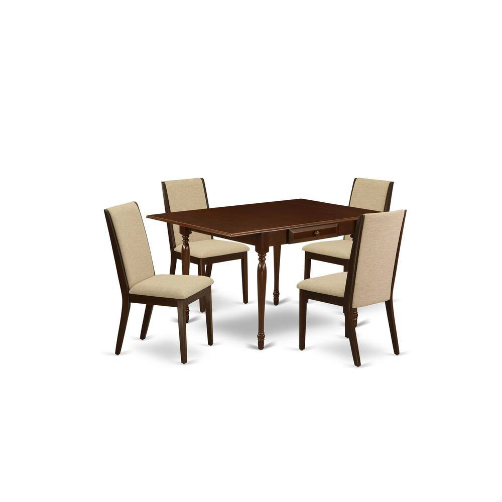 Left. East West Furniture - Dining Room Set Mahogany - Brown.
