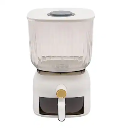 Front. Home Collection - 22 lbs Rice Dispenser Grain Storage Container Kitchen Organizer with Measuring Cup.