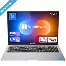 ACEMAGIC - Refurbished Excellent - AX16 - 16" UHD Laptop Intel 12th N95 16GB RAM 512GB M.2 SSD Windows11 WIFI5 Notebook