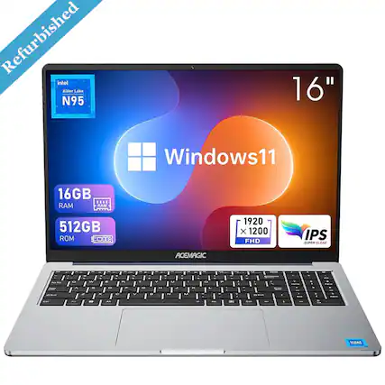 Refurbished Intel Alder Lake N95 16" Windows 11 16GB RAM 512GB ROM 1920 x 1200 FHD IPS SUPER CLEAR ACER MAGIC