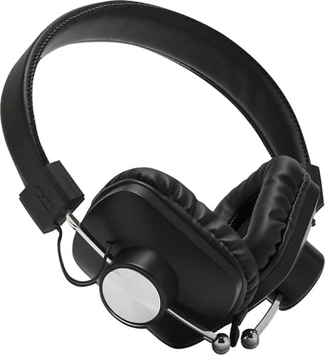 Angle. eskuché - Control v2 BLK On-Ear Headphones - Matte Black.