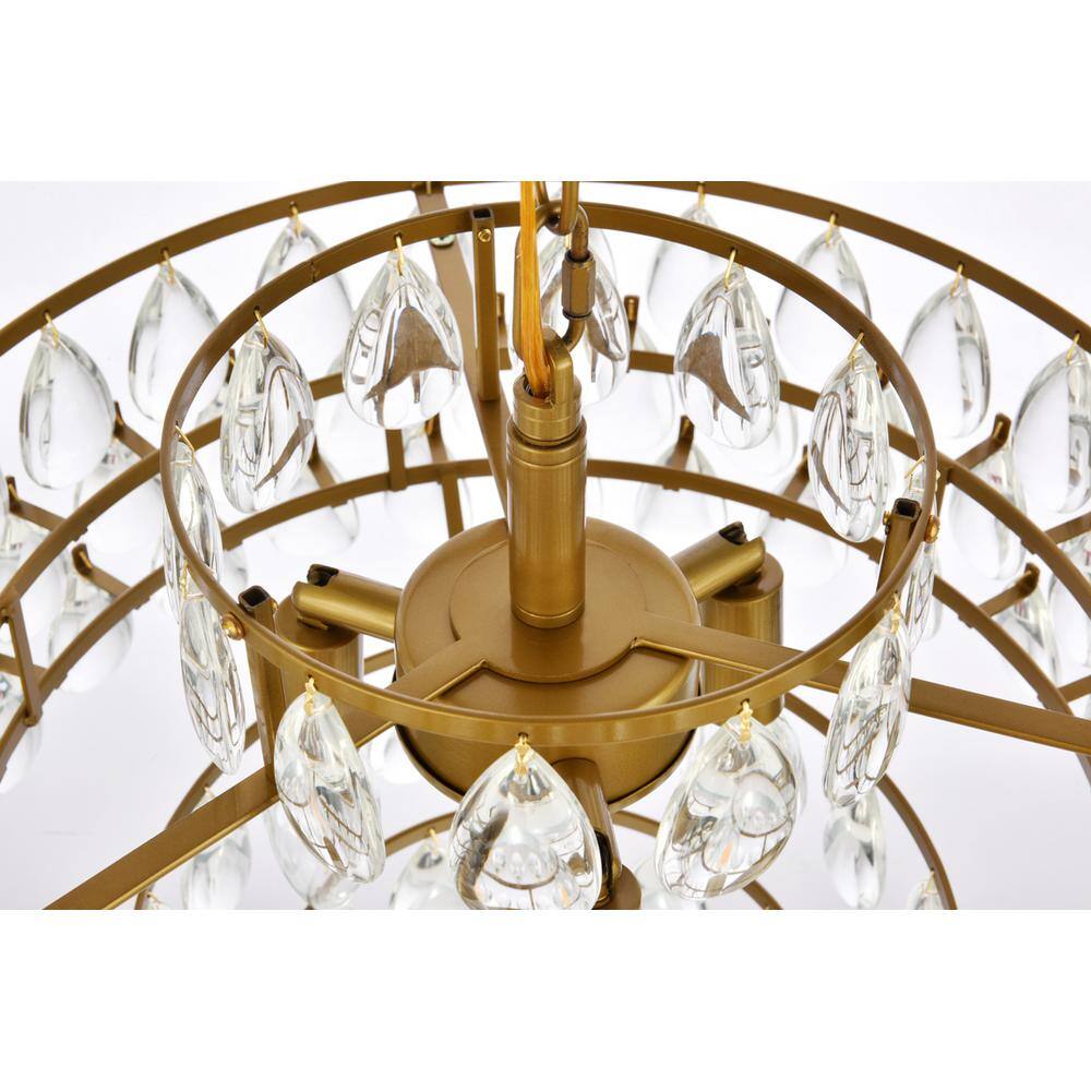 Alt View 1. Elegant Lighting - Mila 16 inch pendant in brass - Brass.