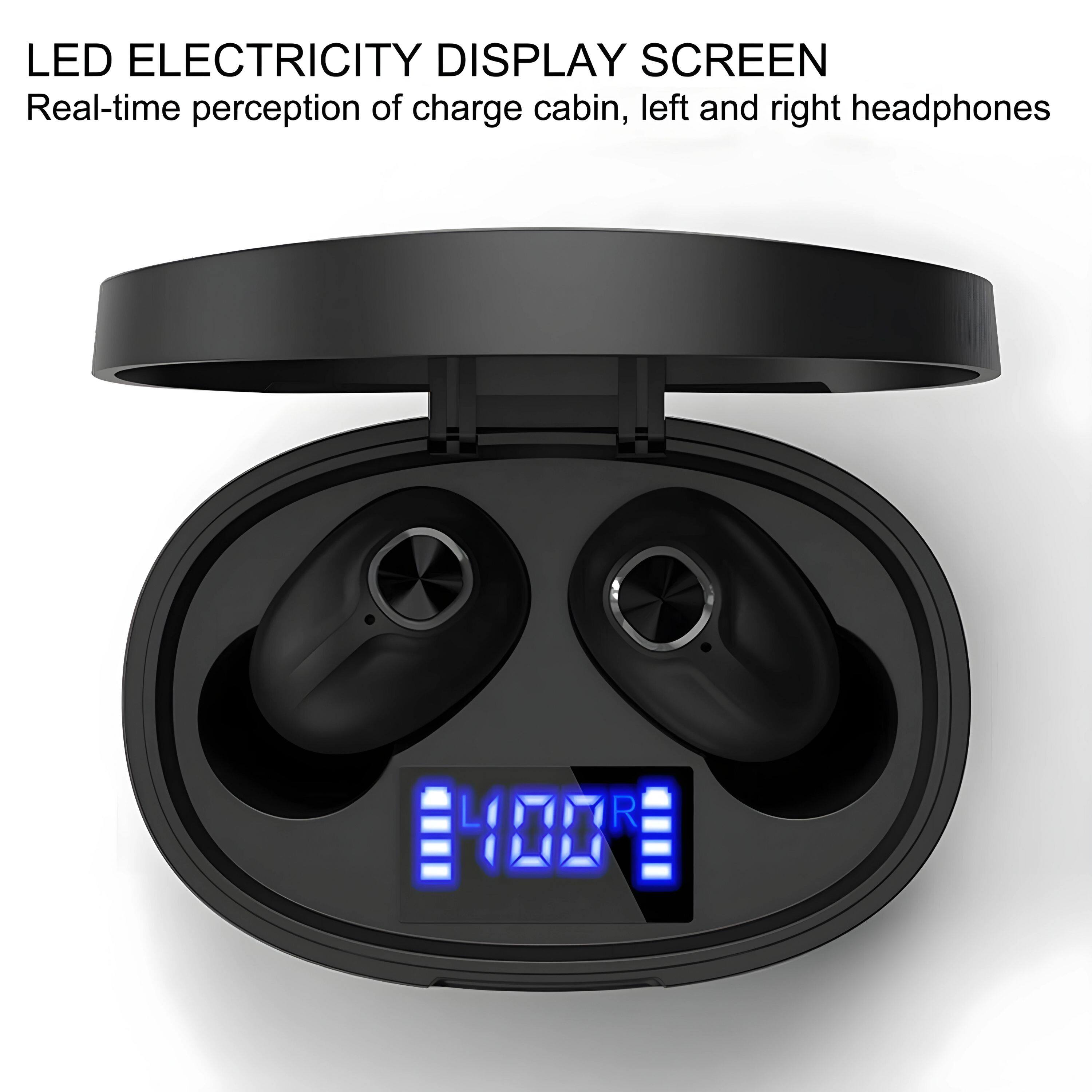 LED ELECTRICITY DISPLAY SCREEN  
Real-time perception of charge cabin, left and right headphones