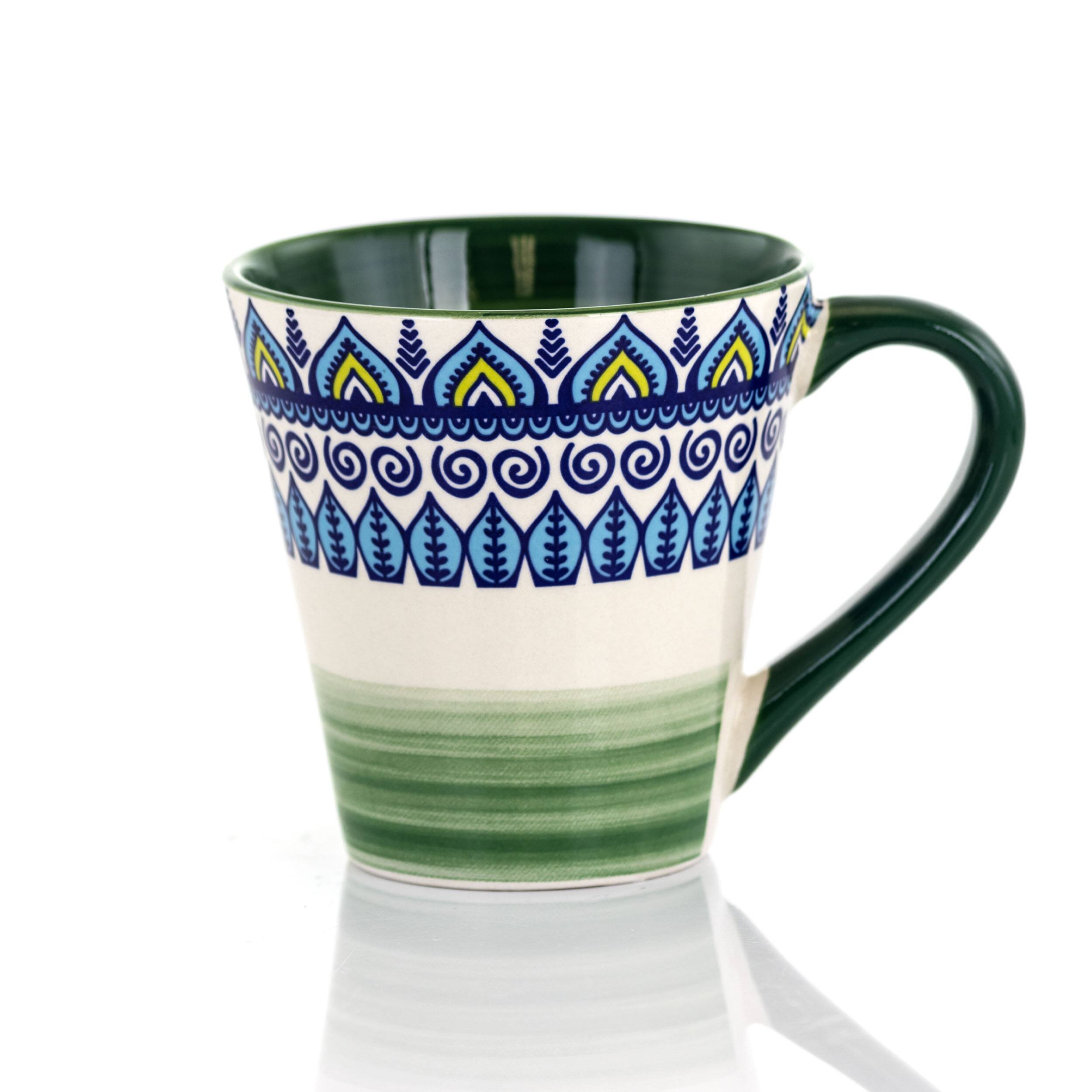 Alt View 2. Elama - Elama Zen Green Mozaik 16 Piece Luxurious Stoneware Dinnerware with Complete Setting for 4, 16pc - Green.