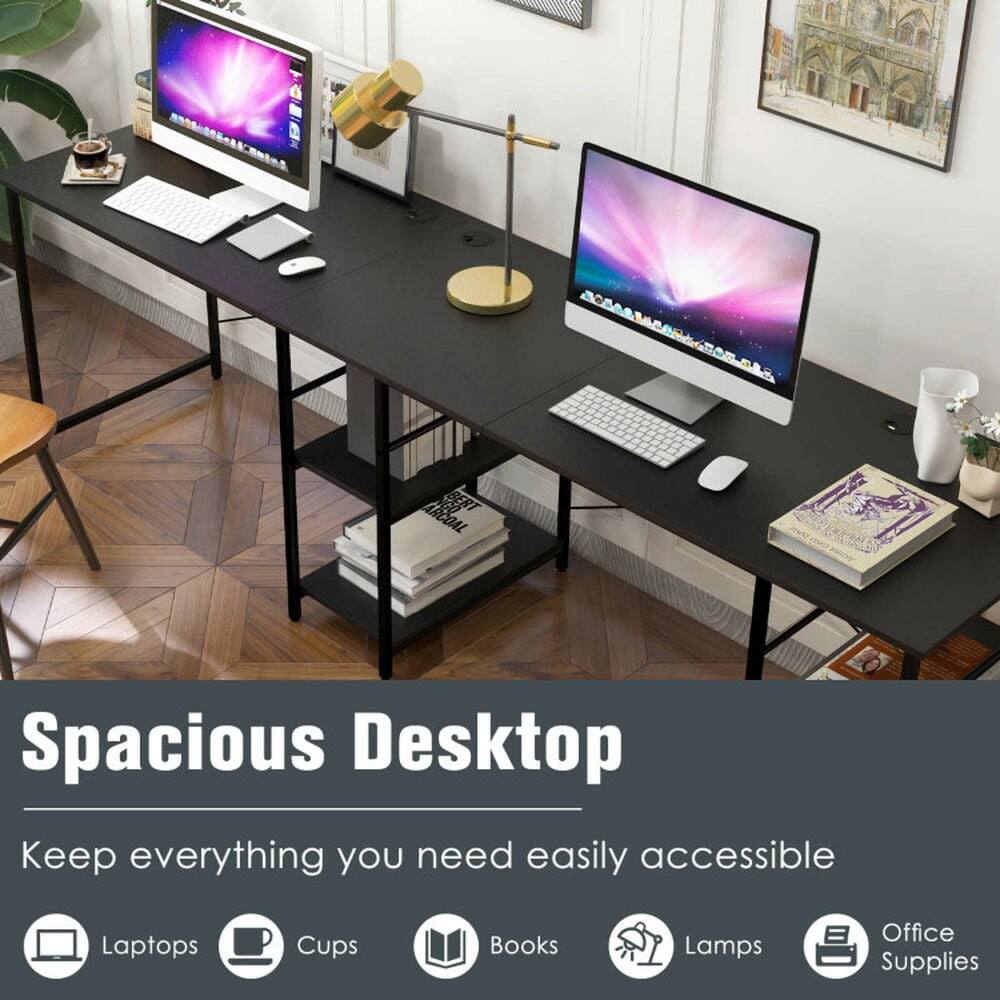 Spacious Desktop  
Keep everything you need easily accessible  
Laptops  
Cups  
Books  
Lamps  
Office Supplies