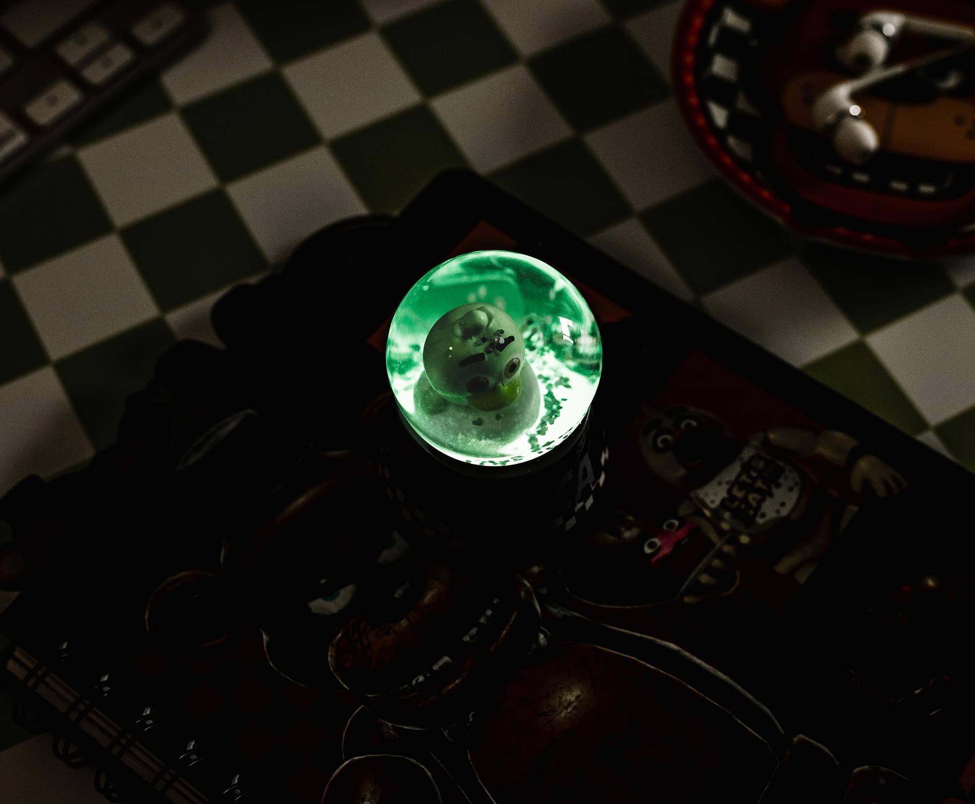 Alt View 5. Silver Buffalo - Five Nights At Freddy's Chica 3-Inch Mini Light-Up Snow Globe - Multi-Colored.