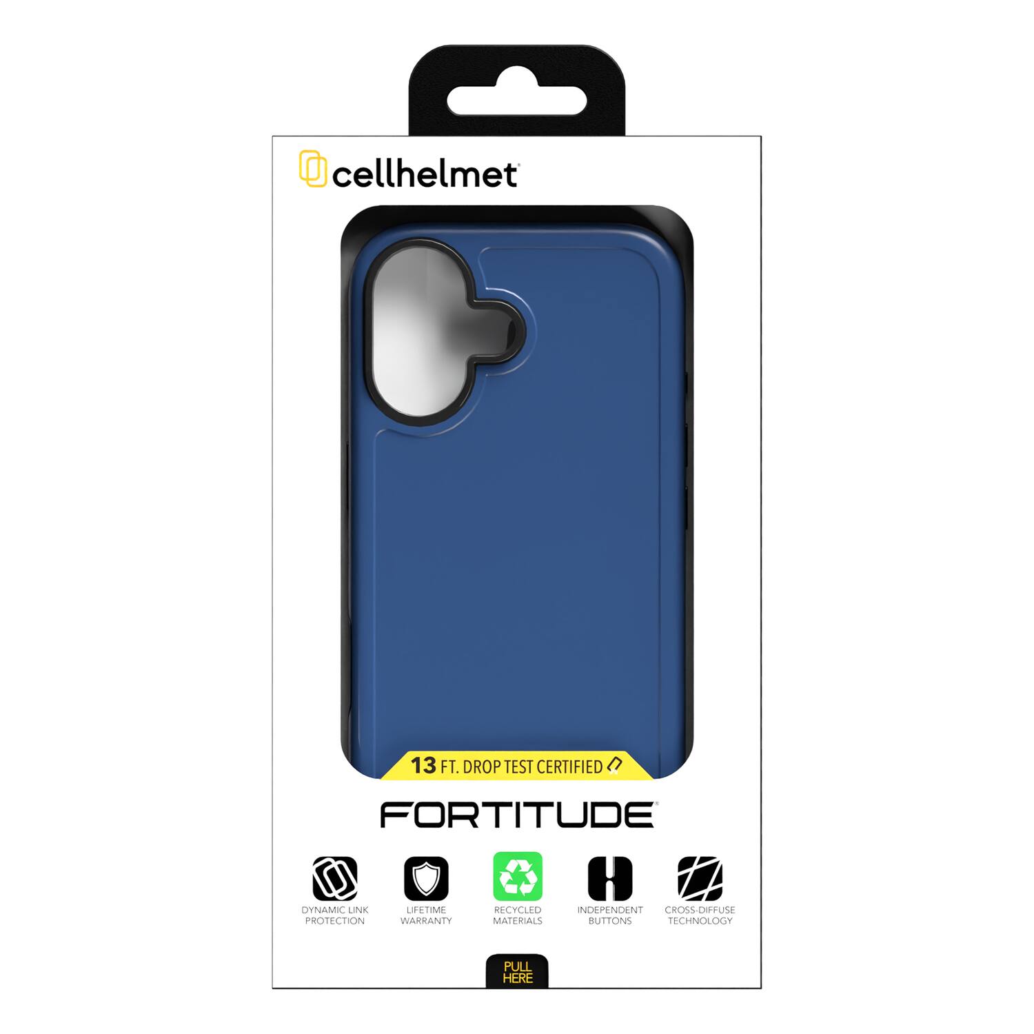cellhelmet  
13 FT. DROP TEST CERTIFIED  
FORTITUDE  
H  
DYNAMIC LINK PROTECTION  
LIFETIME WARRANTY  
RECYCLED MATERIALS  
INDEPENDENT BUTTONS  
CROSS-DIFFUSE TECHNOLOGY  
PULL HERE