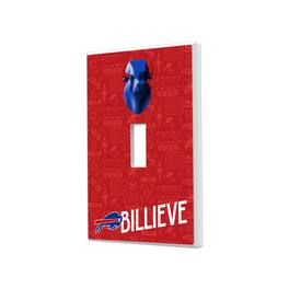 Keyscaper - Buffalo Bills 2024 Illustrated Limited Edition Single Toggle Light Switch Plate - White