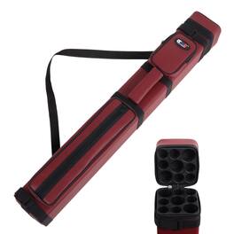 GSE Games & Sports Expert - 3x6 Square Hard Pool Cue Case, Billiard Stick Carrying Case for 3 Sticks, Billiard Cue Cases - Burgundy