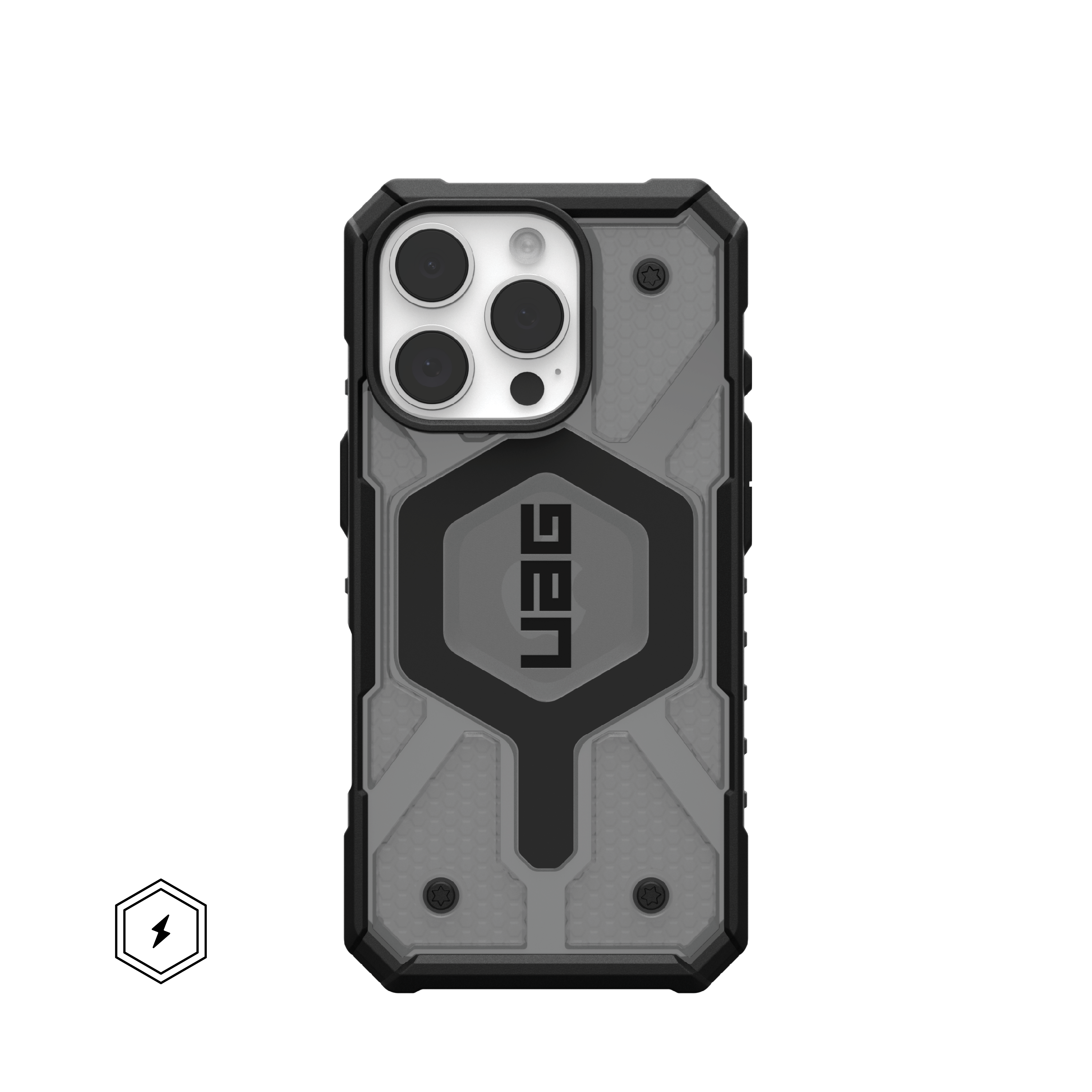 UAG - Pathfinder Clear Case with Magsafe for Apple iPhone 16 Pro - Ash - Front_Zoom