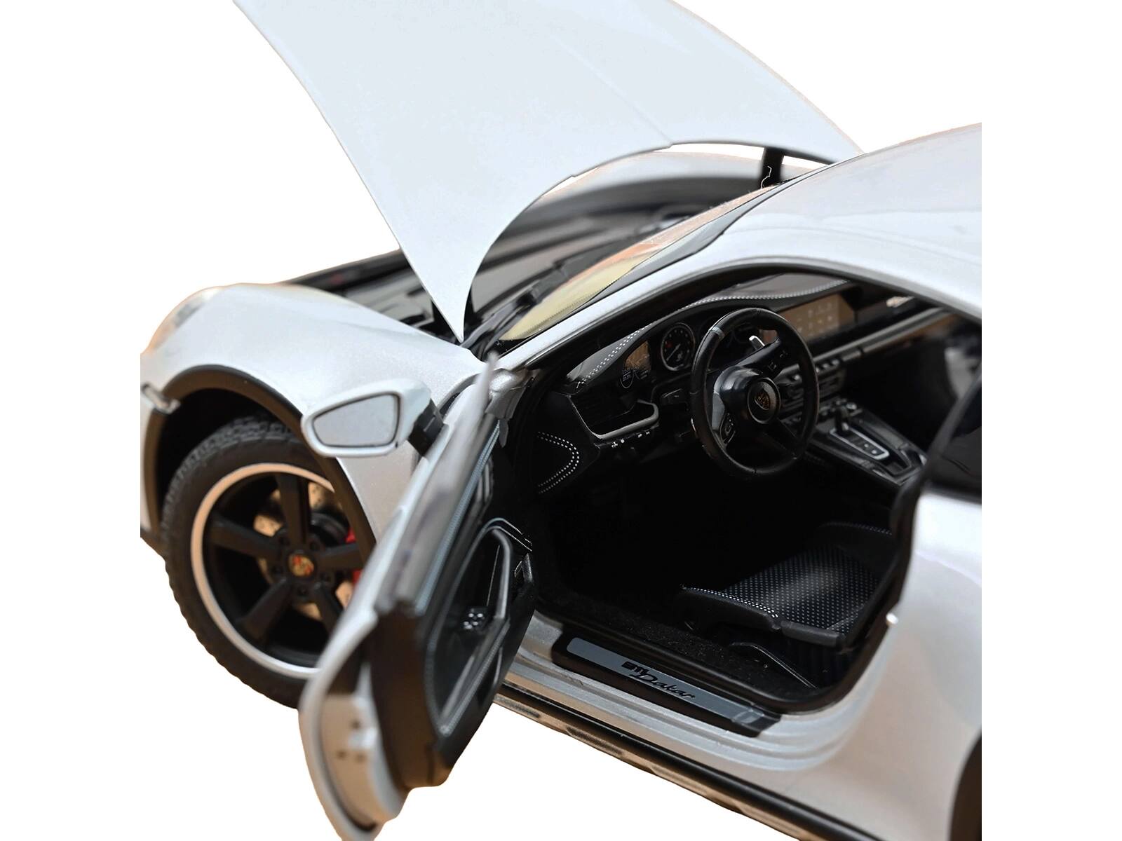 Alt View 1. Norev - 2023 Porsche 911 Dakar Ice Gray Metallic 1/18 Diecast Model Car by Norev.