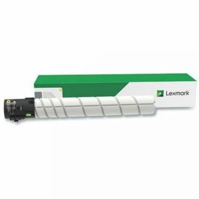 Front. Lexmark - Lexmark Original Laser Toner Cartridge - Yellow - 1 Each - Laser - 1 Each - Yellow.