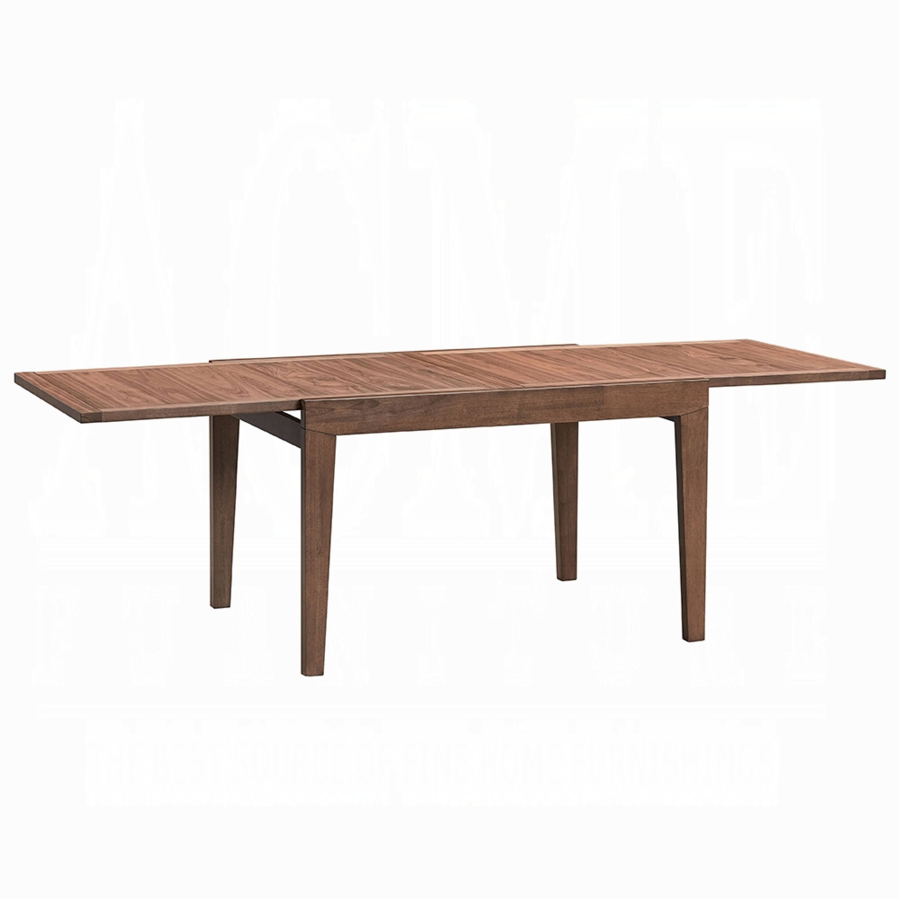Alt View 2. Manhattan Lane - Mea Dining Table, 47-94 Inch Expandable Top, Scandinavian Walnut Brown - Walnut Brown.