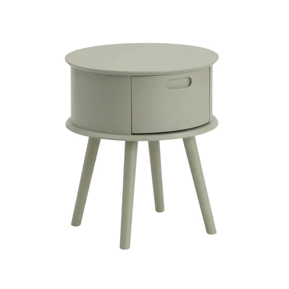 FurniFact - Urban Gray Nightstand with Modern Design and Simple Storage - Brown