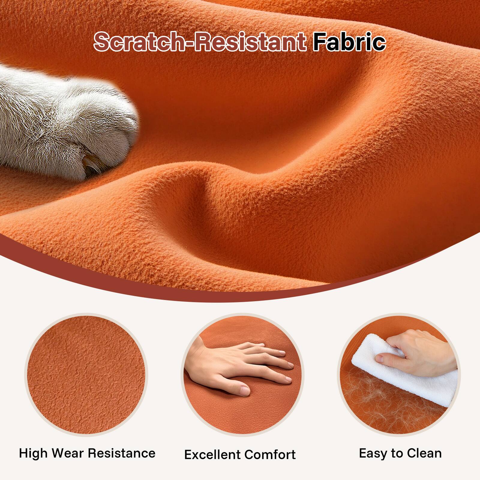 Scratch-Resistant Fabric, High Wear Resistance, Excellent Comfort, Easy to Clean