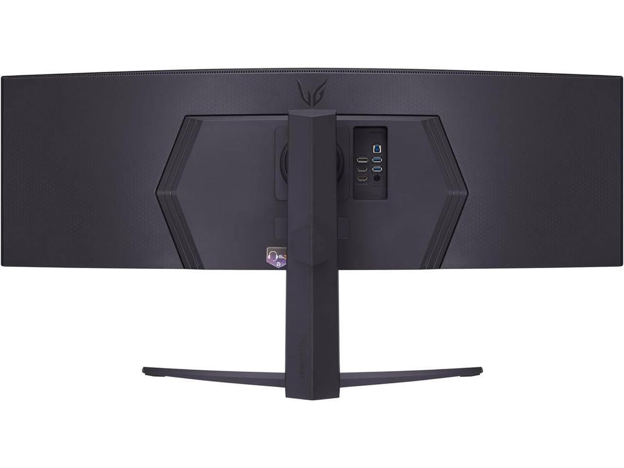 Alt View 3. LG - LG 45" UltraGear DQHD 200Hz 1ms HDR600 Curved Gaming Monitor, AMD FreeSync, Adjustable Stand 45GR65DC-B.