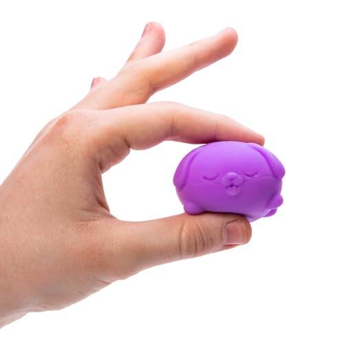 Angle. Schylling - Schylling NeeDoh Teenie Funky Pups Sensory Squeeze Toy, 3 Mini Groovy Globs, 1.5", Ages 3+, 1 Pack - Multicolor.