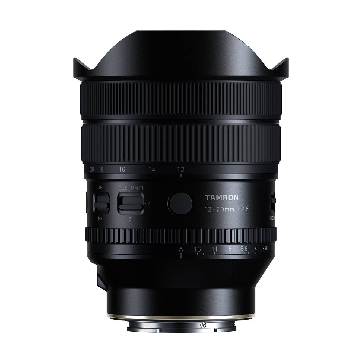 20
18
16
14
12
AF MF
CUSTOM/1 2 3
TAMRON 12-20mm F2.8
A - i
16
11
8
5.6
4
2.8