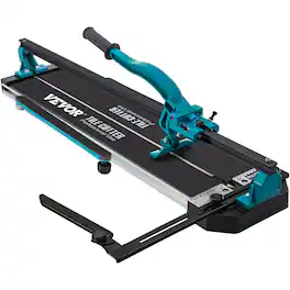 VEVOR - 40 Inch Tile Cutter Single Rail Double Brackets Manual Tile Cutter 3/5 in Cap with Precise Laser Manual Tile Cutter - Blue