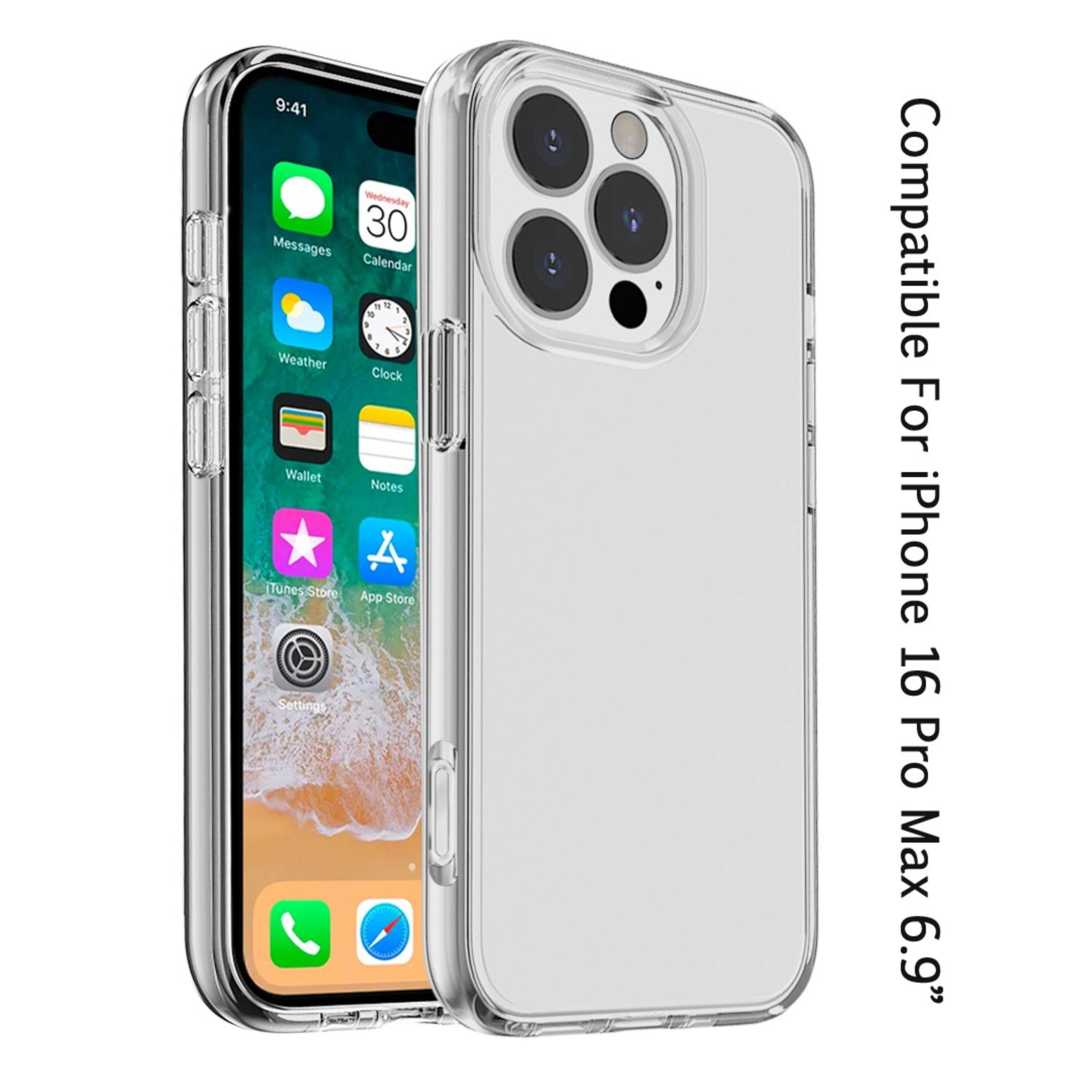 Kitcheniva Shockproof Translucent Hybrid Phone Case With Tempered Glass ...