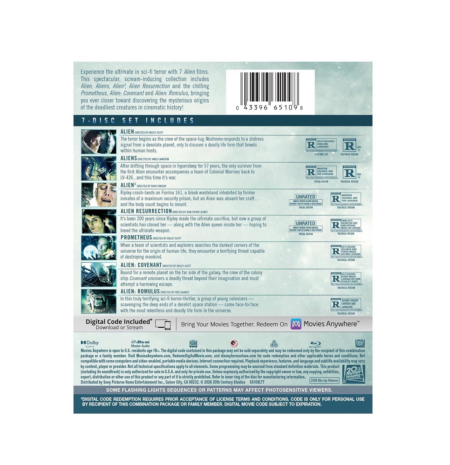 Alt View 1. Alien 7-Movie Collection (Blu-ray + Digital).