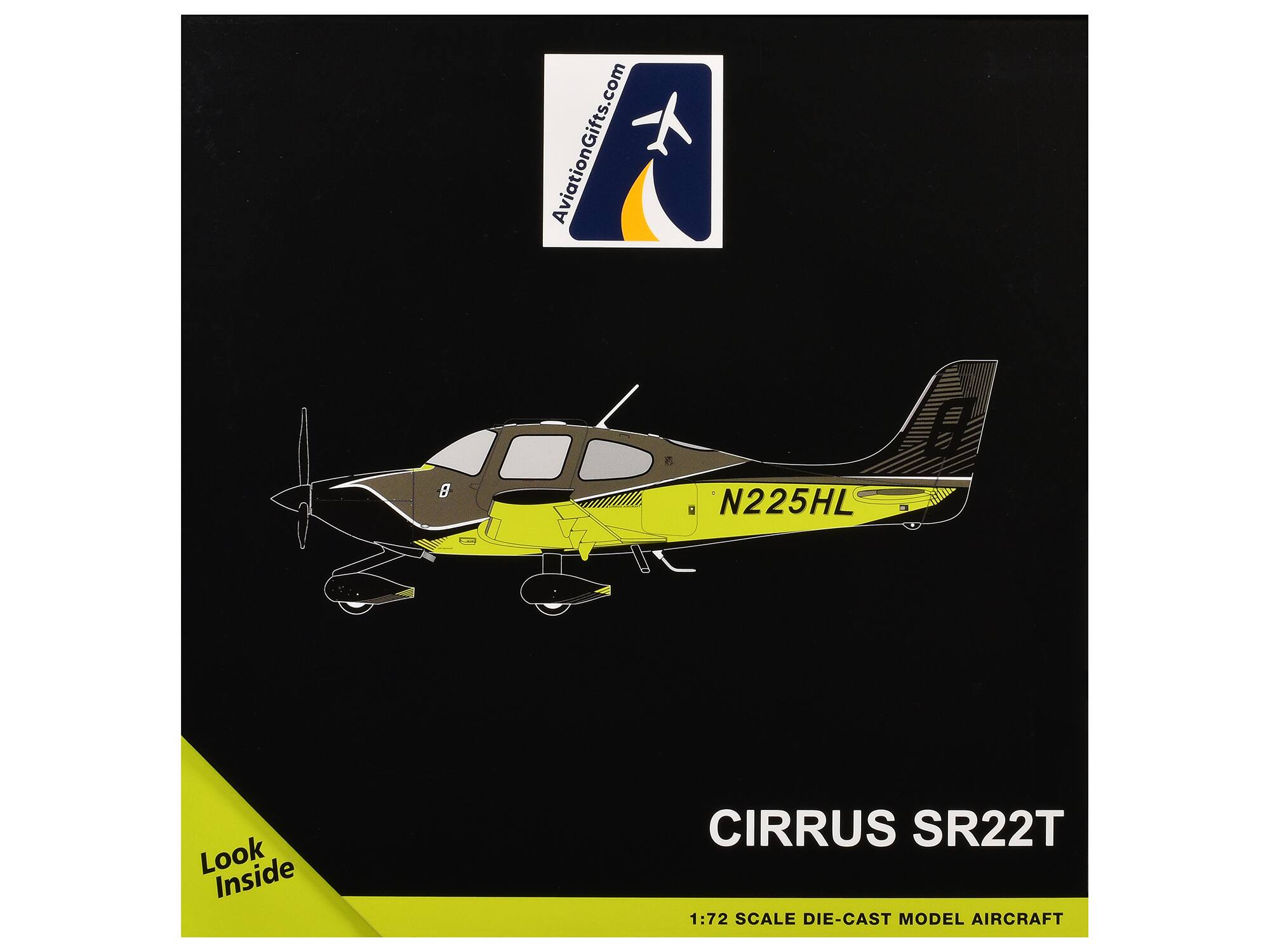 AviationGifts.com

8 g N225HL

Look Inside

CIRRUS SR22T

1:72 SCALE DIE-CAST MODEL AIRCRAFT