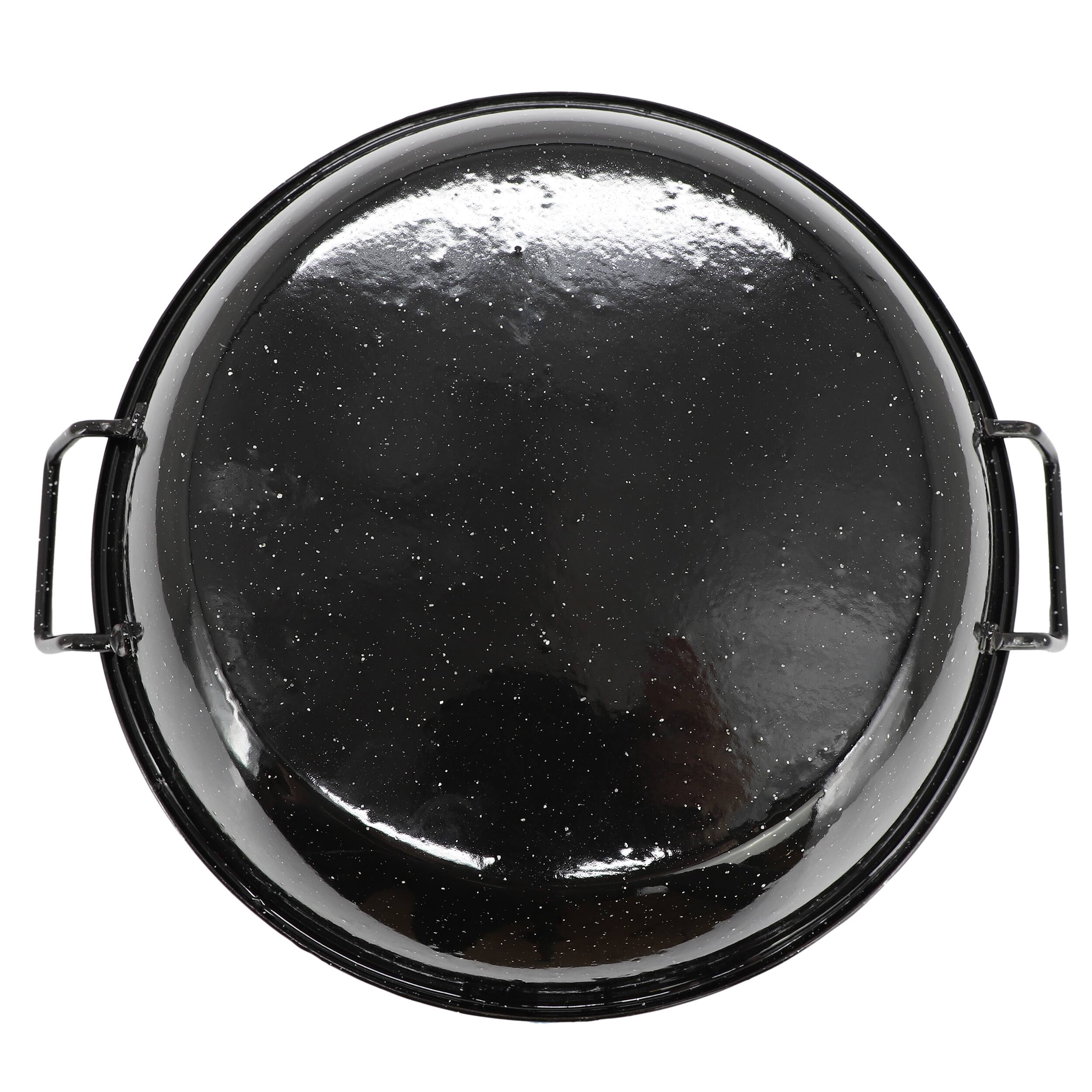 Alt View 2. Oster - Oster Castillo 12 Inch Enamel on Steel Paella Pan in Speckled Black - Black.