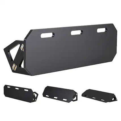 Front. VEVOR - Soccer Rebounder Board, 40 x 12 in Portable Soccer Rebound Wall, HDPE Sports Kick Back Trainer, 3 Adjustable Angles - Black.