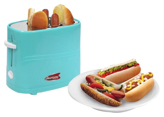 Americana by Elite - Hot Dog Toaster - Blue - Angle