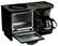 Front. Elite Cuisine - 3-in-1 Multifunction Breakfast Center - Black.