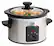 Angle. Elite Gourmet - 1.5Qt. Mini Slow Cooker - Stainless Steel.