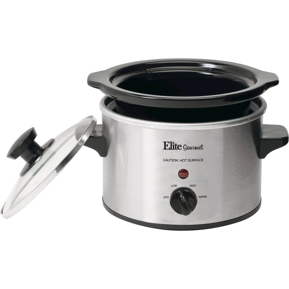 Maxi Matic - Elite Gourmet 1.5-Quart Slow Cooker - Stainless steel