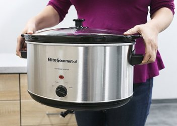 Elite Gourmet - 8.5Qt. Slow Cooker - brushed stainless steel - Alt_View_Zoom_12