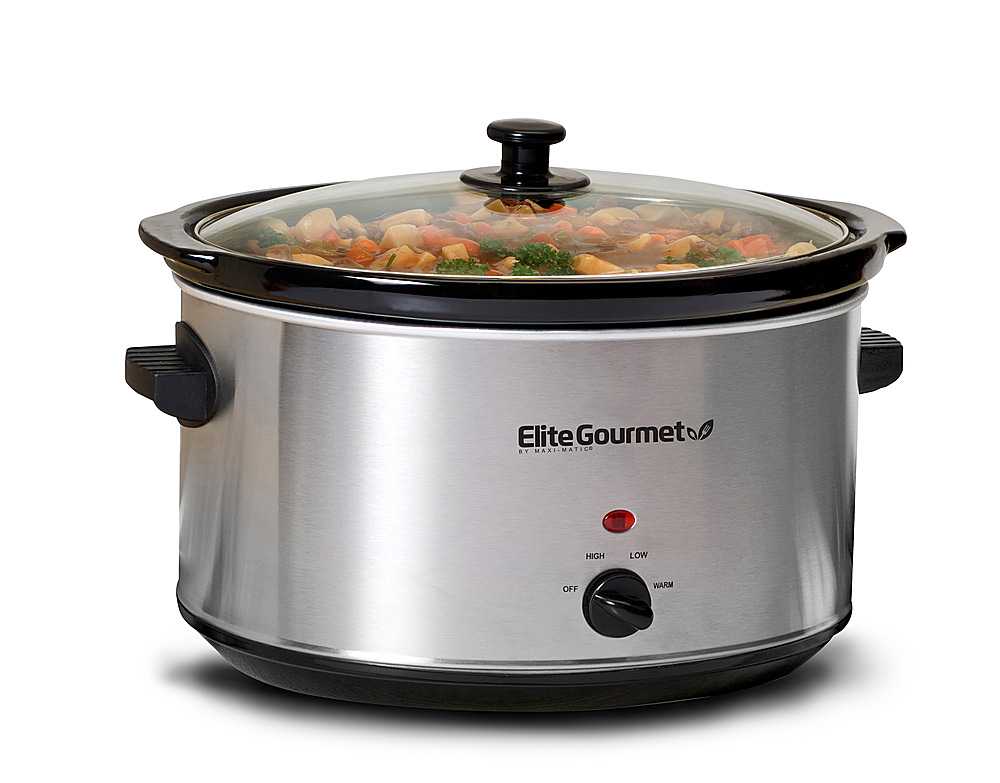 Elite Gourmet 8.5 Qt. Slow Cooker brushed stainless steel MST900V