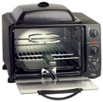 Front. Elite Platinum - 0.8 Cu. Ft. 6-Slice Toaster Oven Broiler - Gray/Black.