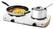 Front. Elite Cuisine - Electric Double Buffet Burner - White/Black.