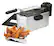 Angle. Elite Gourmet - 3.5 qt. Deep Fryer - Stainless Steel.
