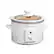 Front. Elite Gourmet - 1.5Qt. Mini Slow Cooker - White.