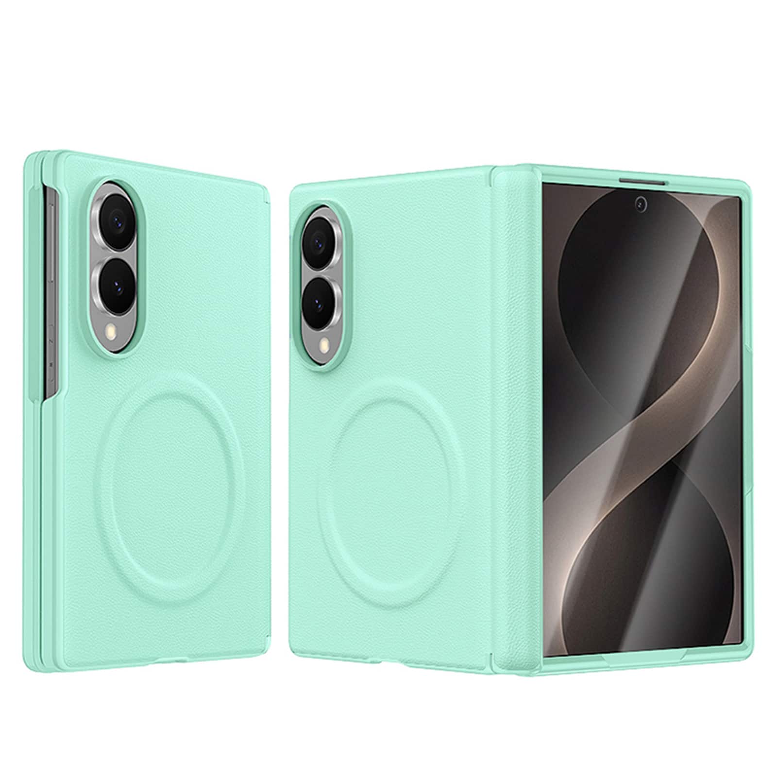 Dteck - Magnetic Case for Samsung Galaxy Z Fold8 (2026), Hinge Protection with Screen Cover,Leather Texture Full Body Protection - Green price history on PriceWatchPro