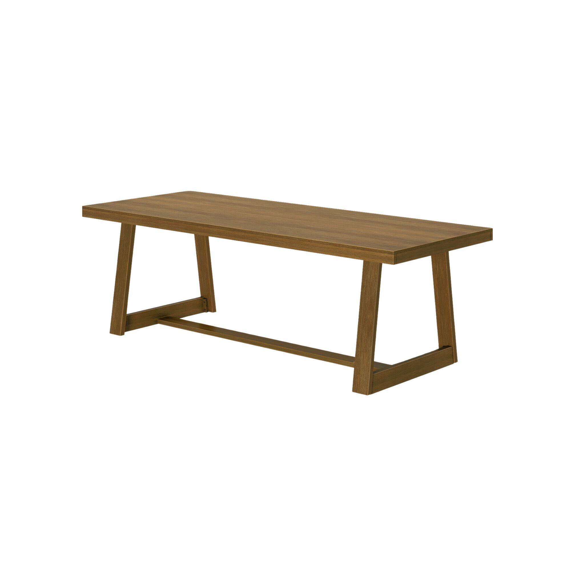 Alt View 2. Plank+Beam - Classic Rectangular Dining Room Table (94in / 2380mm), Pecan Wirebrush - Pecan Wirebrush.