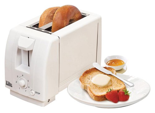  Elite - 2-Slice Wide-Slot Toaster - White