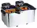 Alt View 11. Elite Platinum - 8 qt. Dual-Basket Deep Fryer - Stainless Steel.