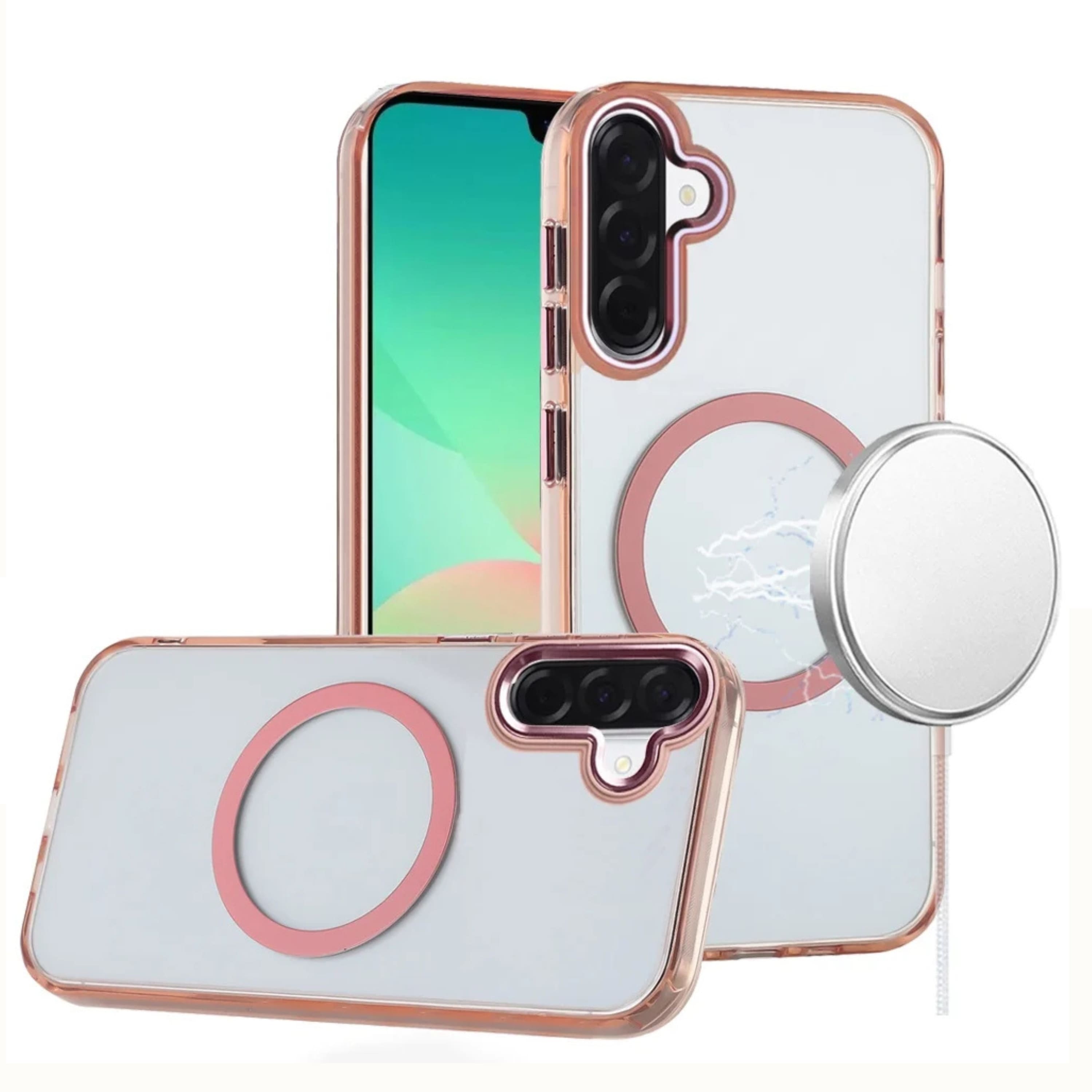 Kitcheniva - Crystal Clear Protective Case With Tempered Glass For Samsung A27 5G - Rose Gold price history on PriceWatchPro