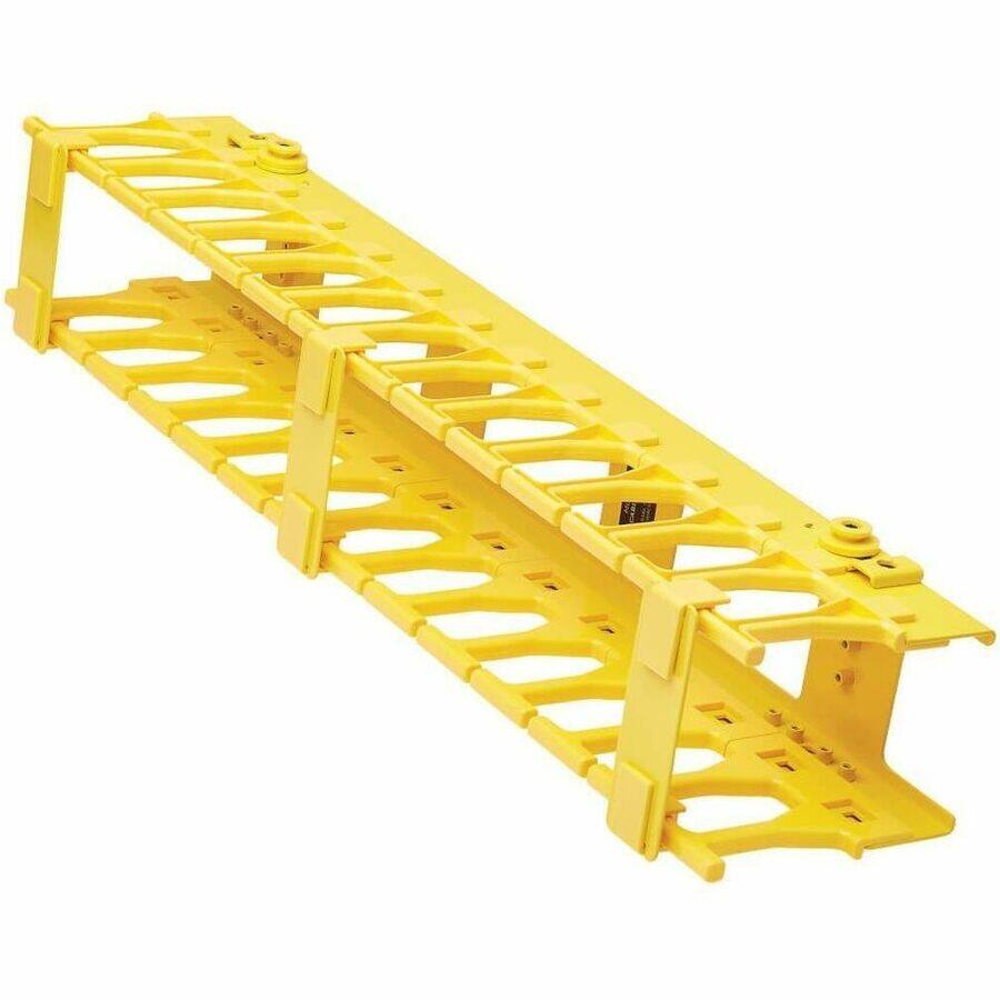 Alt View 2. Tripp Lite - VERTICAL CABLE MANAGER YELLOW HIGH-CAPACITY DOUBLE FINGER DUCT - Yellow.
