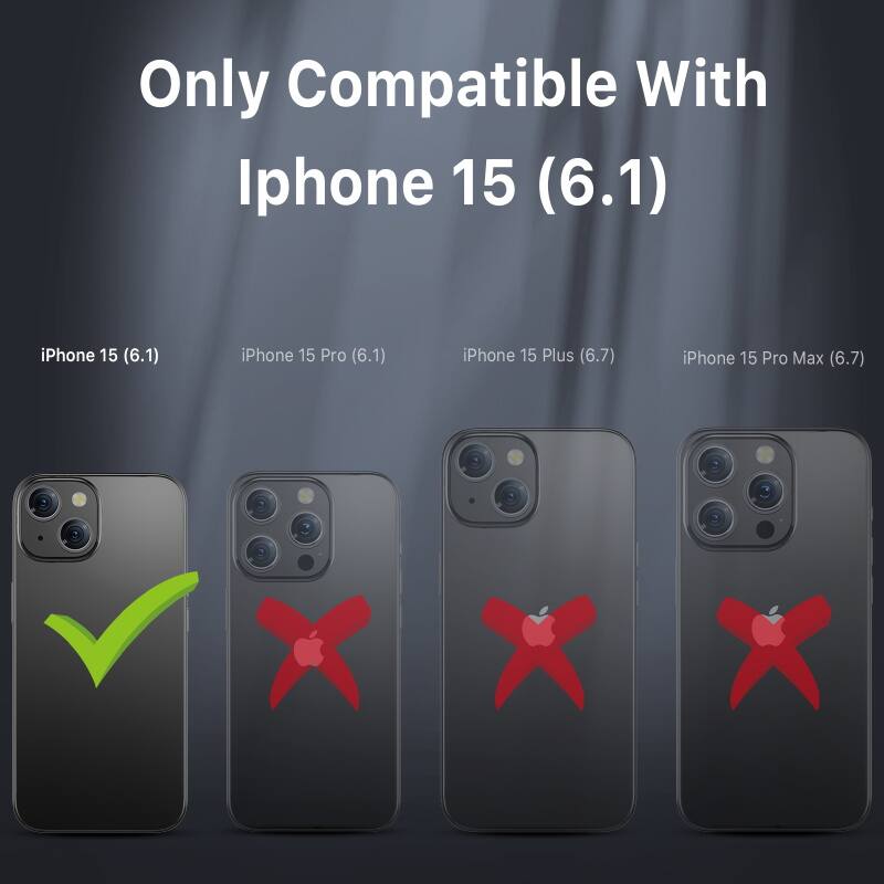 Only Compatible With Iphone 15 (6.1) - iPhone 15 (6.1) iPhone 15 Pro (6.1) iPhone 15 Plus (6.7) iPhone 15 Pro Max (6.7)
